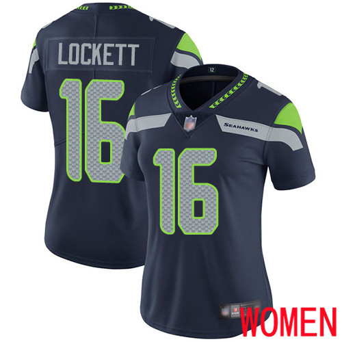 Seattle Seahawks Limited Navy Blue Women Tyler Lockett Home Jersey NFL Football 16 Vapor Untouchable
